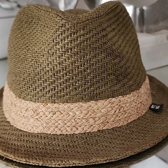 ock Headware stylish Two-Tone Straw Fedora Hat - Picture 3 of 3